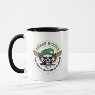 Mug Parachutisme crânien vert portugais
