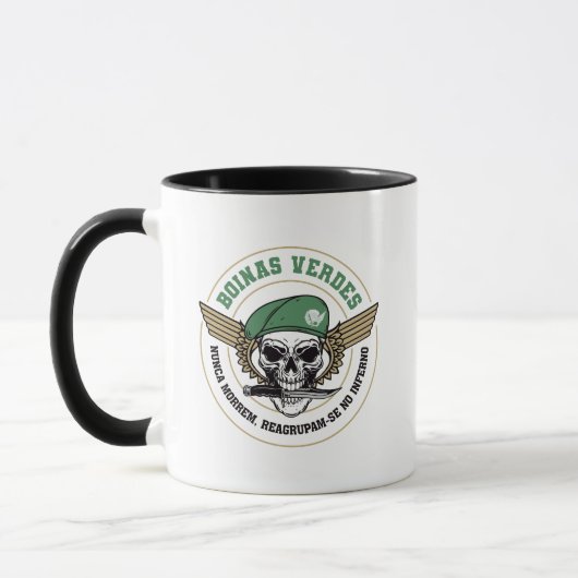 Mug Parachutisme crânien vert portugais (Gauche)