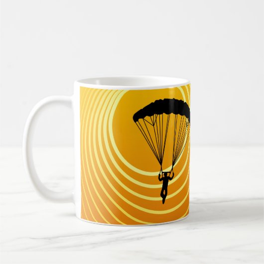 Mug parachutiste de scène du soleil (Gauche)