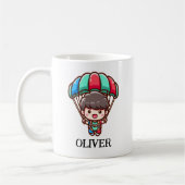 Mug Parachutiste mignon avec Parachute coloré (Gauche)