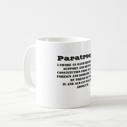 Mug Parachutiste Oath (Devant gauche)