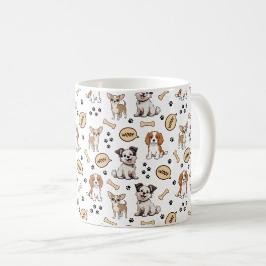 Mug Parade de chiots joueurs (Devant droit)