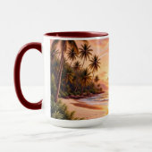Mug Paradis de l'île tropicale & Arc-en-ciel vibrant d (Gauche)