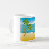 Mug Paradis de plage tropicale avec palmiers (Devant gauche)