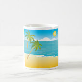 Mug Paradis de plage tropicale avec palmiers (Centre)