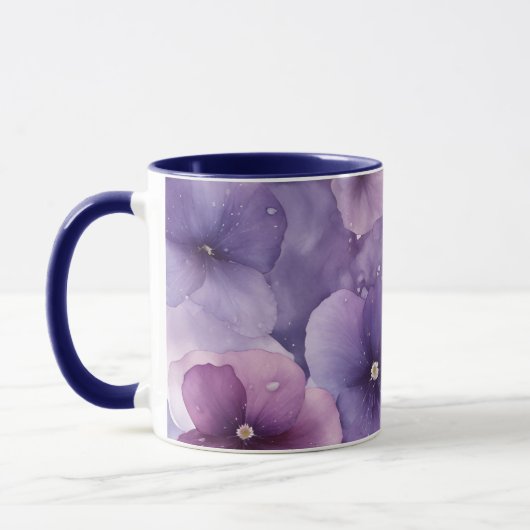 Mug Paradis des Fleurs de Violets (Gauche)