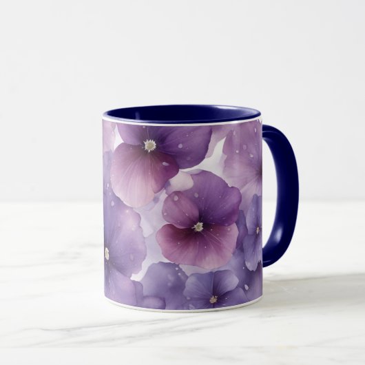 Mug Paradis des Fleurs de Violets (Devant droit)