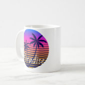 Mug Paradis du coucher de soleil rétro (Devant gauche)