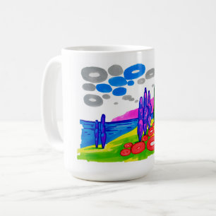Mug Paradis Pop Art – Paysage Graphique Audacieux