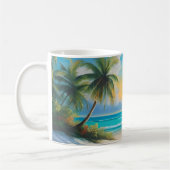 Mug Paradis Tropical Coloré Mer & Palmiers (Gauche)