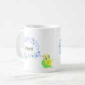 Mug Parakeet Budgie Budgerigar Amateur d'oiseaux Nom p (Devant gauche)