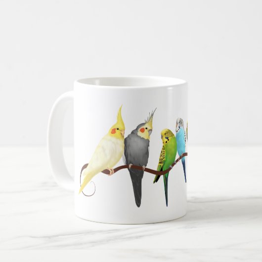 Mug Parakeets & Cockatiels ! (Devant gauche)
