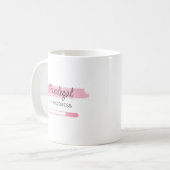 Mug Paralegal Brushstroke Heart Nom personnalisé (Devant gauche)