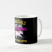 Mug Paralegal Unicorn, Avocat Magique Unicorn (Devant droit)