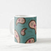 Mug Paramecia Paisley Biology Science Turquoise (Devant gauche)