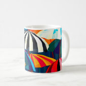 Mug Parapluie Abstrait Rainbow Beach (Devant droit)