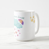 Mug Parapluie coloré avec de mignons nuages (Devant droit)