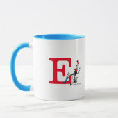 Mug Parapluie Dr Seuss Chat Chapeauté Monogramme E (Gauche)
