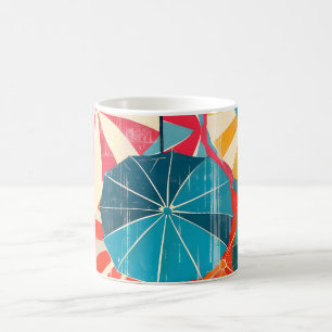 Mug Parapluie Rétro Art Pop Jour de Pluie