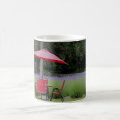 Mug Parapluie rouge et jardin de lavande (Centre)