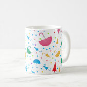Mug Parapluies colorés et motif confettis (Devant droit)