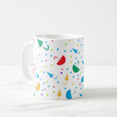 Mug Parapluies colorés et motif confettis (Devant gauche)