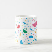 Mug Parapluies colorés et motif confettis (Centre)