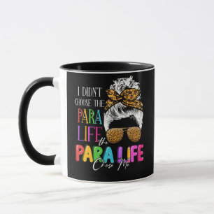 Mug Paraprofessional Messy Bun Hair Teacher Para Life
