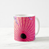 Mug parasol oriental japonais floral rose (Devant droit)