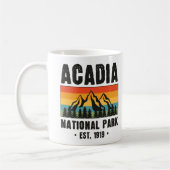 Mug Parc national Acadia, Maine Retro Vintage (Gauche)