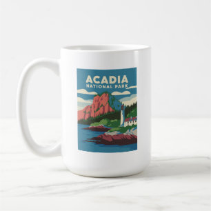 Mug Parc national Acadia Phare Vintage