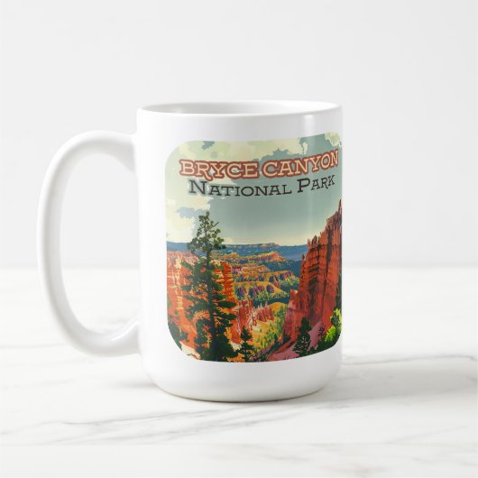 Mug Parc national de Bryce Canyon Utah Hoodoo Retro (Gauche)
