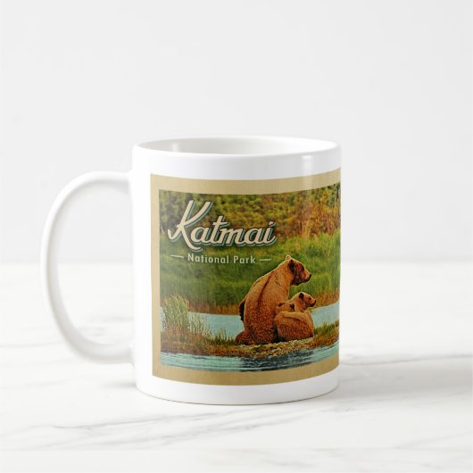 Mug Parc national de Katmai Bears Vintage (Gauche)