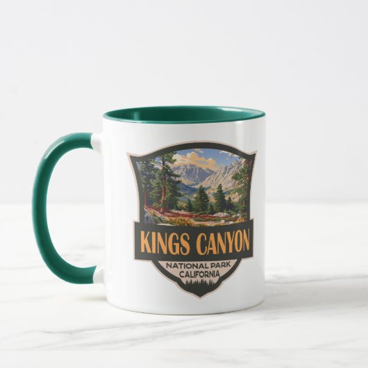 Mug Parc national de Kings Canyon Illustration Art rét (Gauche)