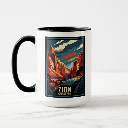 Mug Parc national de la Zion Retro (Gauche)