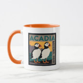 Mug Parc national de l'Acadie, Maine | Puffins (Gauche)