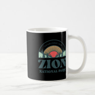 Mug Parc national de l'Utah Zion de style rétro