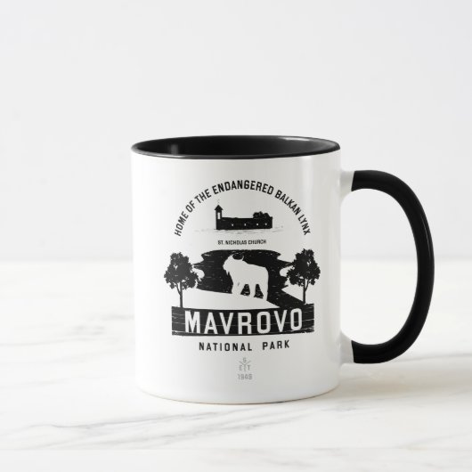 Mug Parc national de Mavrovo Design noir (Droite)
