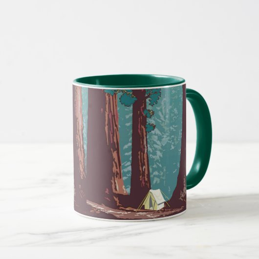 Mug Parc national de Sequoia Tente Camping (Devant droit)