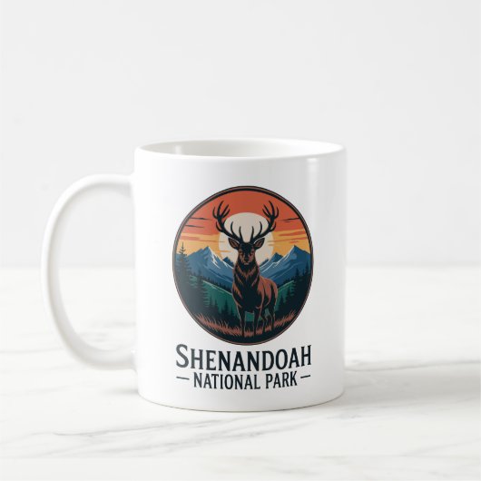 Mug Parc national de Shenandoah Deer Emblem (Gauche)