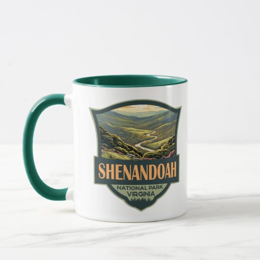 Mug Parc national de Shenandoah Illustration Voyage Ré (Gauche)