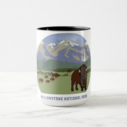 Mug Parc national de Yellowstone Bison Mountain Classi (Centre)