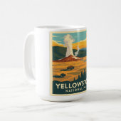 Mug Parc national de Yellowstone Design d'aventure (Devant gauche)