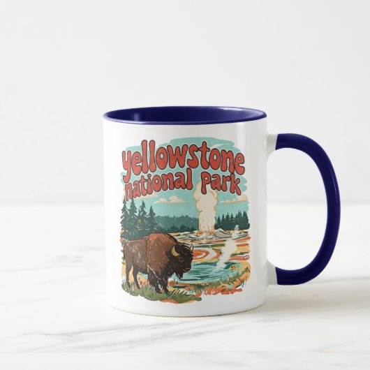 Mug Parc national de Yellowstone Geyser Source chaude (Droite)