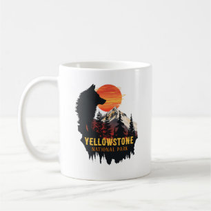 Mug Parc national de Yellowstone, Loup Coucher de sole