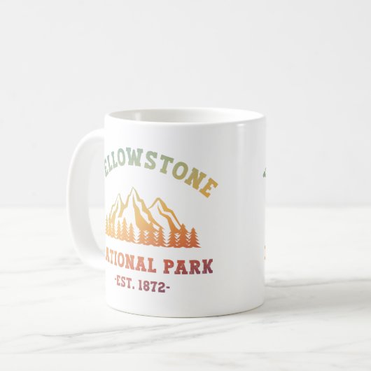 Mug Parc national de Yellowstone Randonnée rayonnant C (Devant gauche)