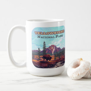 Mug Parc national de Yellowstone Wyoming Bison Geyser