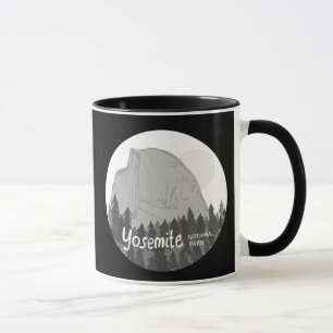 Mug Parc national de Yosemite Demi-dôme Blanc noir