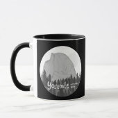 Mug Parc national de Yosemite Demi-Dôme noir blanc (Gauche)