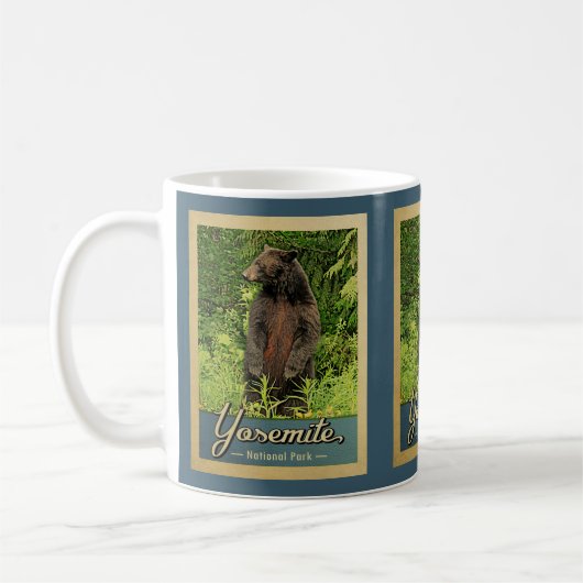 Mug Parc national de Yosemite Ours Vintage (Gauche)
